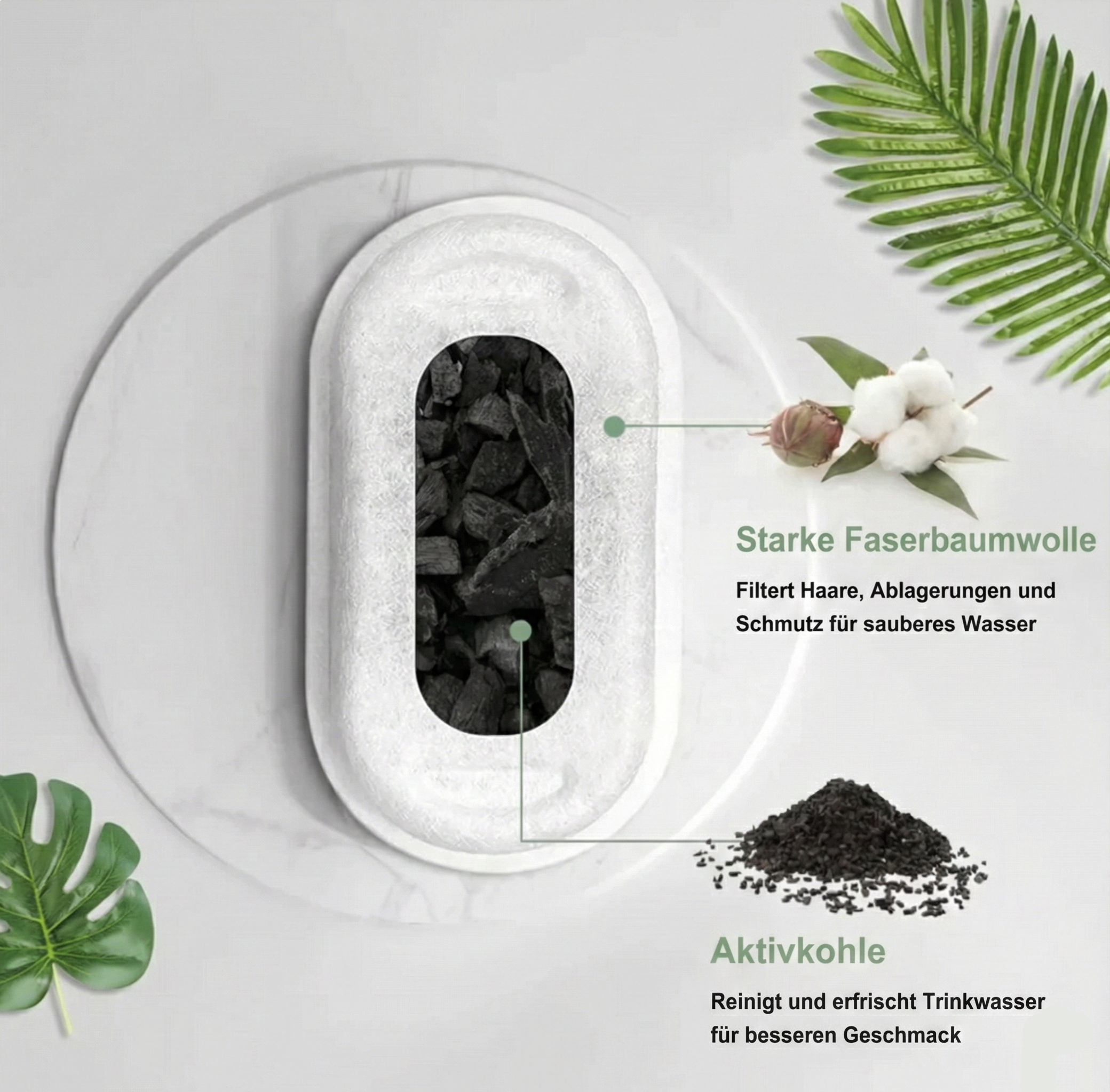 MietzBar - Smart Edelstahl Katzenbrunnen 3,2L – Leiser Wasserspender mit Filtersystem inkl. 8 Ersatzfilter