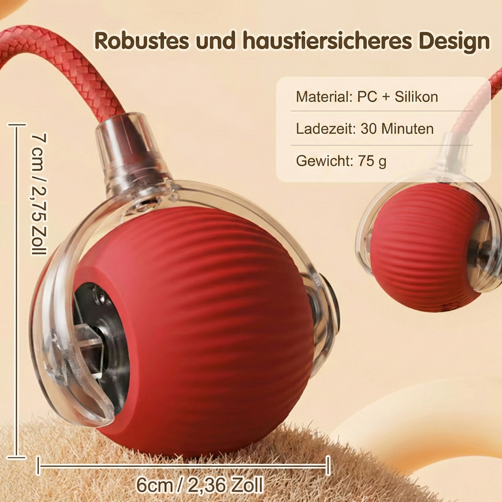 Smart-Ball Pro: Intelligentes Katzenspielzeug mit 3 Geschwindigkeitsstufen & automatischer Standby-Funktion