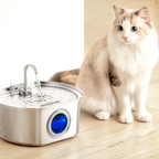 MietzBar - Smart Edelstahl Katzenbrunnen 3,2L – Leiser Wasserspender mit Filtersystem inkl. 8 Ersatzfilter