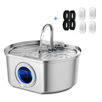 MietzBar - Smart Edelstahl Katzenbrunnen 3,2L – Leiser Wasserspender mit Filtersystem inkl. 8 Ersatzfilter